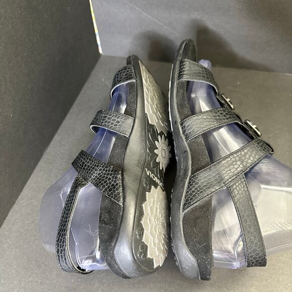 Vionic Womens size 8 Amber Black Comfort Croc Jeweled Strappy Slingback Sandals - Picture 9 of 12